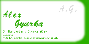 alex gyurka business card